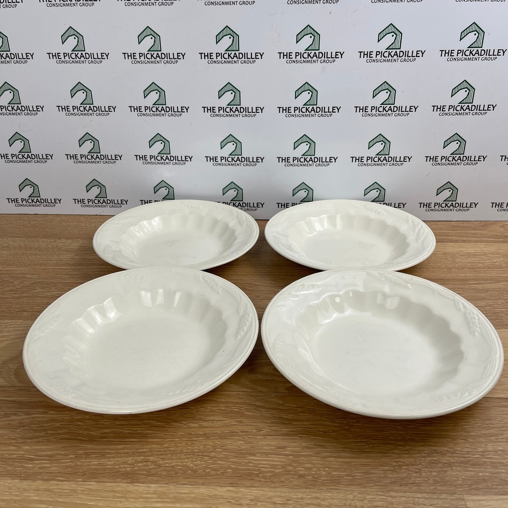 Royal Staffordshire Ironstone Wilkinson Ltd England Wheat Soup Bowls Set of 4